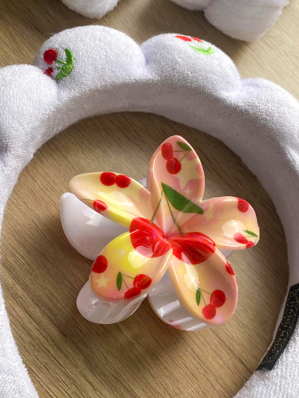 Set de Vincha y Muñequeras Absorbentes para Skincare Blanco