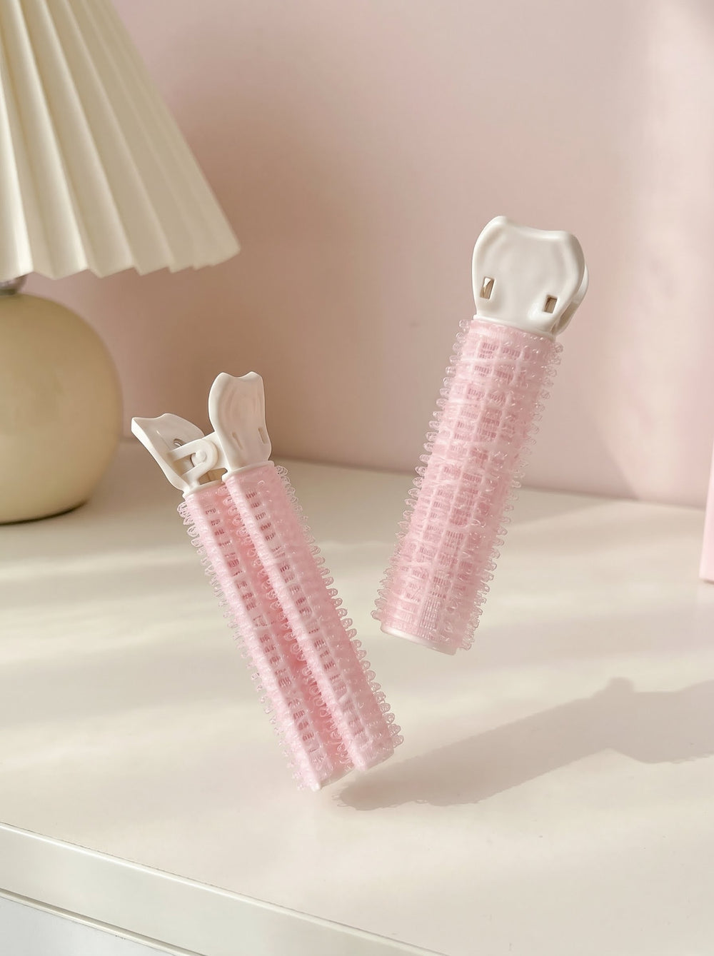 Set de 4 piezas: dúo de tubos para cabello tipo pinza + dúo de pinzas sujetadoras - Cutesical
